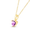 Thumbnail Image 2 of Amethyst Birthstone Necklace 10K Yellow Gold 18&quot;