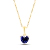 Thumbnail Image 0 of Blue Lab-Created Sapphire Birthstone Necklace 10K Yellow Gold 18"