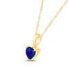 Thumbnail Image 1 of Blue Lab-Created Sapphire Birthstone Necklace 10K Yellow Gold 18"