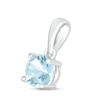 Thumbnail Image 2 of Aquamarine Birthstone Pendant 10K White Gold