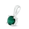 Thumbnail Image 2 of Lab-Created Emerald Birthstone Pendant 10K White Gold