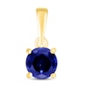 Thumbnail Image 1 of Blue Lab-Created Sapphire Birthstone Pendant 10K Yellow Gold