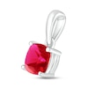 Thumbnail Image 2 of Lab-Created Ruby Birthstone Pendant Sterling Silver