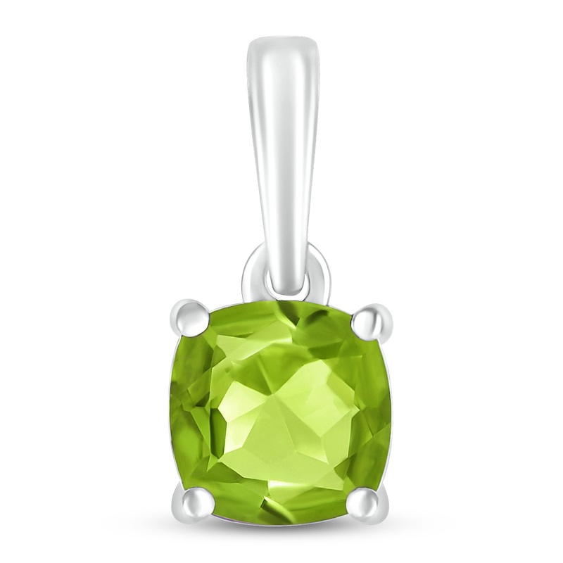 Main Image 1 of Peridot Birthstone Pendant Sterling Silver