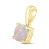 Thumbnail Image 2 of Lab-Created Opal Birthstone Pendant 10K Yellow Gold