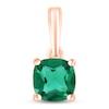 Thumbnail Image 1 of Lab-Created Emerald Birthstone Pendant 10K Rose Gold