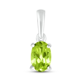 Peridot Birthstone Pendant Sterling Silver