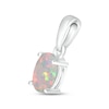 Thumbnail Image 2 of Lab-Created Opal Birthstone Pendant 10K White Gold