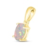 Thumbnail Image 2 of Lab-Created Opal Birthstone Pendant 10K Yellow Gold