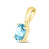 Thumbnail Image 2 of Swiss Blue Topaz Birthstone Pendant 10K Yellow Gold