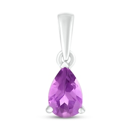 Amethyst Birthstone Pendant Sterling Silver