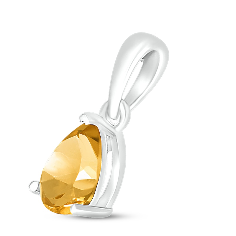 Main Image 2 of Citrine Birthstone Pendant Sterling Silver