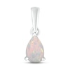 Thumbnail Image 1 of Lab-Created Opal Birthstone Pendant 10K White Gold