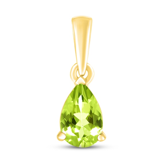 Peridot Birthstone Pendant 10K Yellow Gold