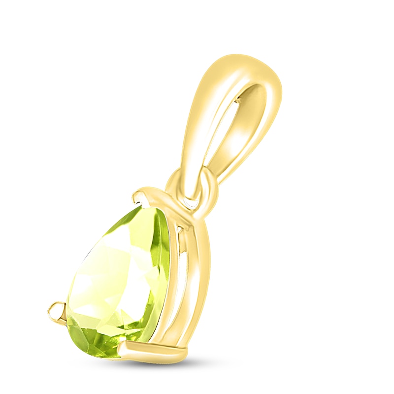 Main Image 2 of Peridot Birthstone Pendant 10K Yellow Gold