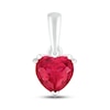 Thumbnail Image 1 of Lab-Created Ruby Birthstone Pendant Sterling Silver