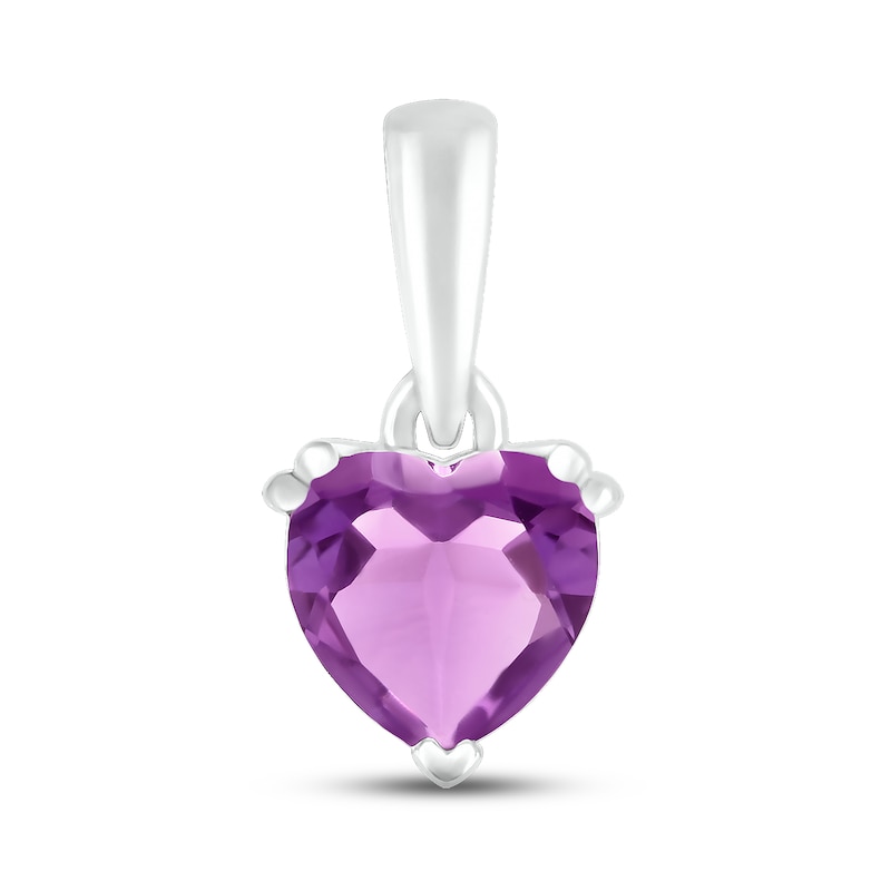 Main Image 1 of Amethyst Birthstone Pendant 10K White Gold