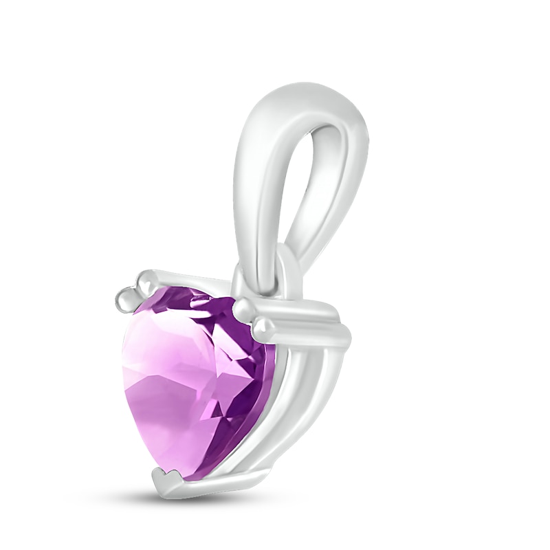 Main Image 2 of Amethyst Birthstone Pendant 10K White Gold