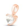 Thumbnail Image 1 of White Lab-Created Sapphire Birthstone Pendant 10K Rose Gold