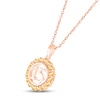 Thumbnail Image 1 of Citrine Quinceañera Birthstone Necklace 10K Rose Gold 18"