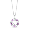 Thumbnail Image 1 of Amethyst &quot;15 Años&quot; Birthstone Necklace Sterling Silver 18&quot;