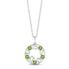 Thumbnail Image 1 of Peridot &quot;15 Años&quot; Birthstone Necklace 10K White Gold 18&quot;