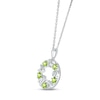 Thumbnail Image 2 of Peridot &quot;15 Años&quot; Birthstone Necklace 10K White Gold 18&quot;