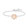 Thumbnail Image 1 of Citrine Quinceañera Bolo Bracelet Sterling Silver & 10K Rose Gold