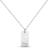 Thumbnail Image 0 of Diamond Name Dog Tag Necklace 10K White Gold 18"