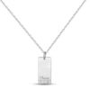 Thumbnail Image 1 of Diamond Name Dog Tag Necklace Sterling Silver 18&quot;