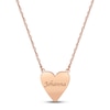 Thumbnail Image 1 of Heart Name Necklace 14K Rose Gold 18&quot;