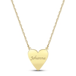 Heart Name Necklace 14K Yellow Gold 18&quot;