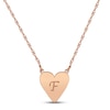 Thumbnail Image 0 of Script Initial Heart Necklace 14K Rose Gold 18"