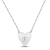 Thumbnail Image 1 of Script Initial Heart Necklace Sterling Silver 18&quot;