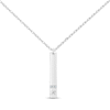 Thumbnail Image 1 of Diamond Initial Vertical Bar Necklace 14K White Gold 18&quot;