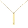 Thumbnail Image 1 of Diamond Initial Vertical Bar Necklace 14K Yellow Gold 18&quot;