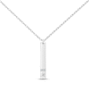 Thumbnail Image 1 of Diamond Initial Vertical Bar Necklace Sterling Silver 18&quot;