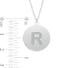 Thumbnail Image 2 of Initial Disc Necklace 10K White Gold 18&quot;