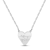 Thumbnail Image 1 of Heart Couple Names Necklace 10K White Gold 18&quot;