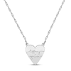 Thumbnail Image 1 of Heart Couple Names Necklace 14K White Gold 18&quot;