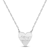 Thumbnail Image 1 of Heart Couple Names Necklace Sterling Silver 18&quot;