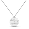 Thumbnail Image 1 of Diamond Disc Couple Name Necklace 10K White Gold 18&quot;