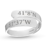 Thumbnail Image 1 of Coordinates Wrap Ring 10K White Gold