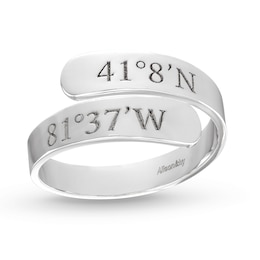 Coordinates Wrap Ring 10K White Gold