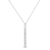 Thumbnail Image 1 of Coordinates Vertical Bar Necklace 10K White Gold 18&quot;