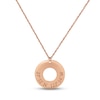 Thumbnail Image 1 of Coordinates Round Cutout Necklace 14K Rose Gold 18&quot;