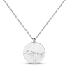 Thumbnail Image 0 of Diamond Disc Name Necklace 10K White Gold 18"