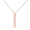 Thumbnail Image 1 of Roman Numeral Vertical Necklace 14K Rose Gold 18&quot;