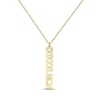 Thumbnail Image 1 of Diamond Roman Numeral Vertical Necklace 10K Yellow Gold 18&quot;