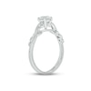 Thumbnail Image 2 of White Lab-Created Sapphire & Diamond Promise Ring Sterling Silver